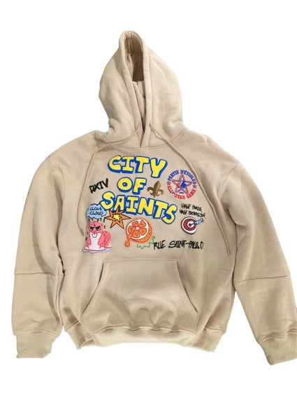 City of Saints Hoodie Beige